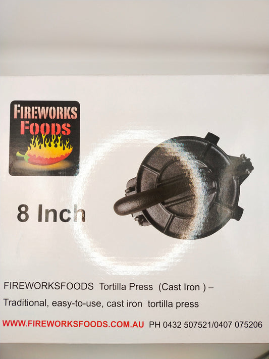 Fireworks Foods - Tortilla Press 8" Cast Iron